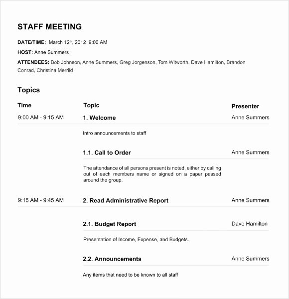 Nonprofit Board Meeting Minutes Template Luxury Nonprofit Board Meeting Agenda Template