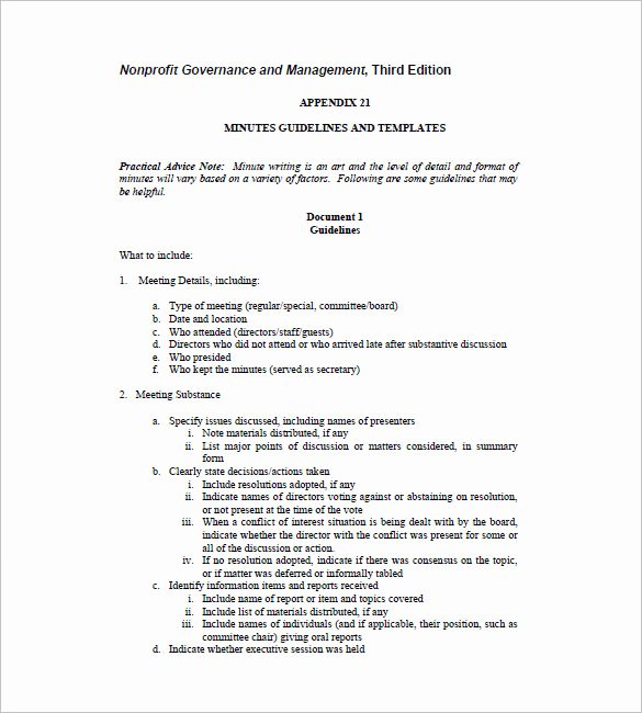 Nonprofit Board Meeting Minutes Template Unique 15 Board Meeting Minutes Templates Google Docs Pdf