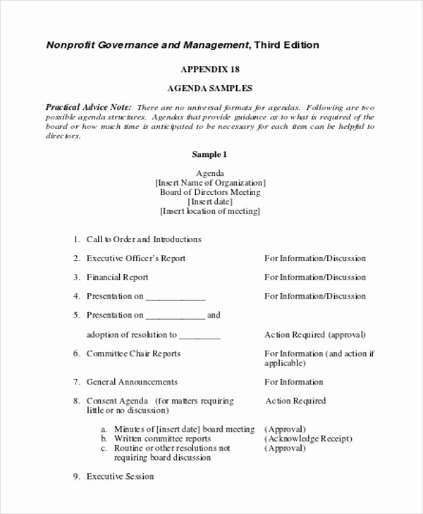 Nonprofit Board Meeting Minutes Template Unique Sample Non Profit Board Minutes