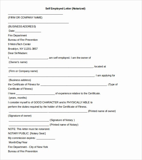 Notary Public Letter Template Awesome Free Notarized Letter Template Sample format Example