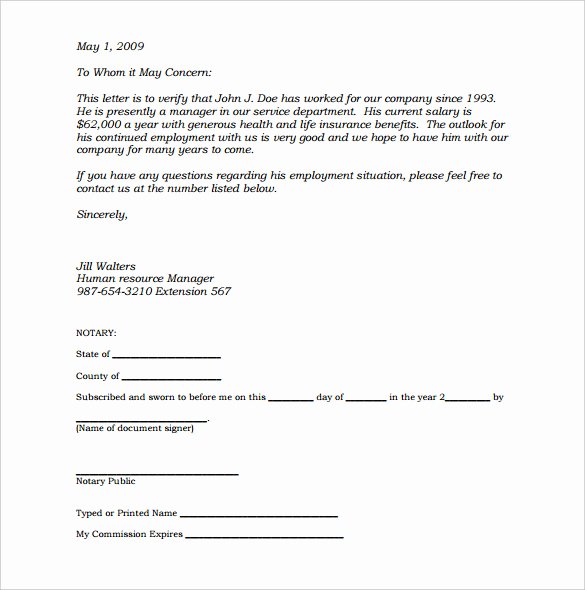 Notary Public Letter Template Awesome Notary Document Sample