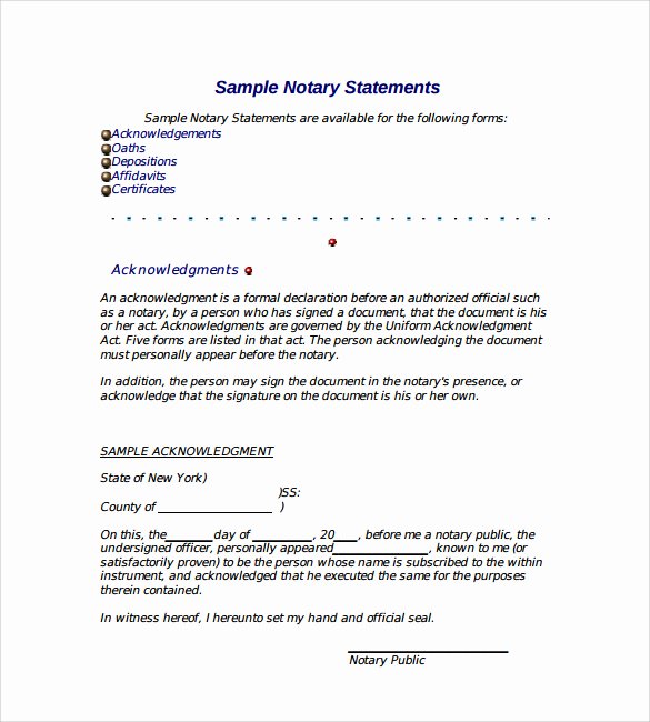 Notary Public Letter Template Best Of Notary Document Sample