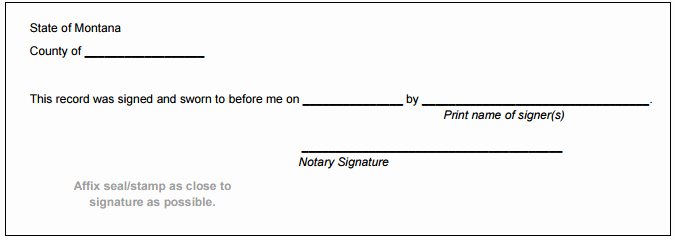 Notary Signature Block Elegant Montana Notary Public Handbook