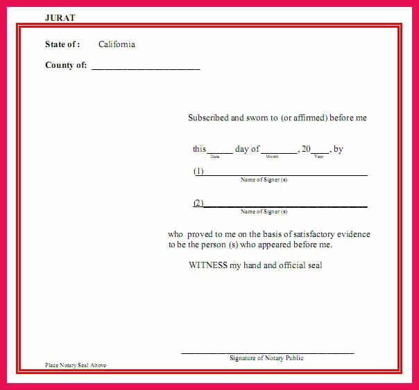 Notary Signature Template Awesome Sample Notary Signature Block