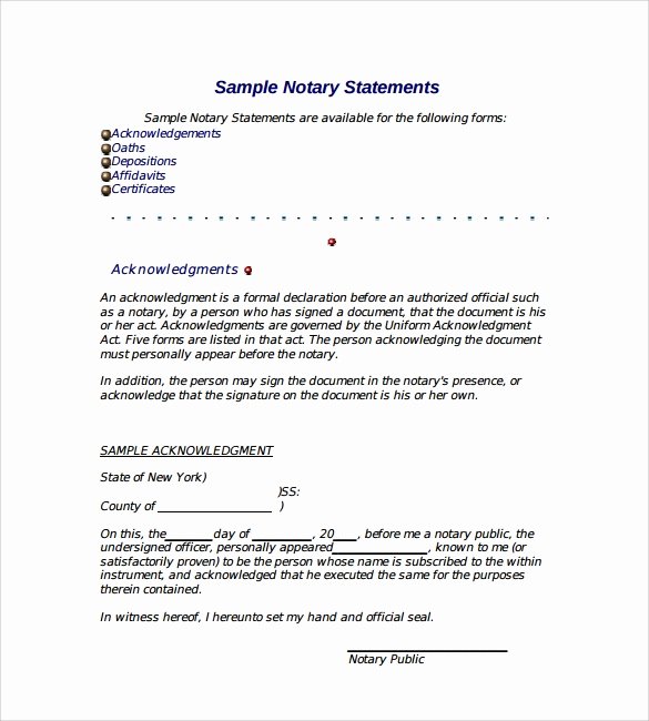 Notary Signature Template Unique 10 Sample Notarized Letters Pdf Word