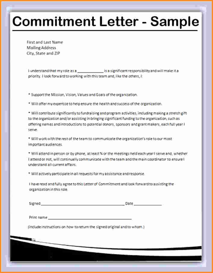 Nsf Letter Of Collaboration Template Best Of Letter Mitment Template