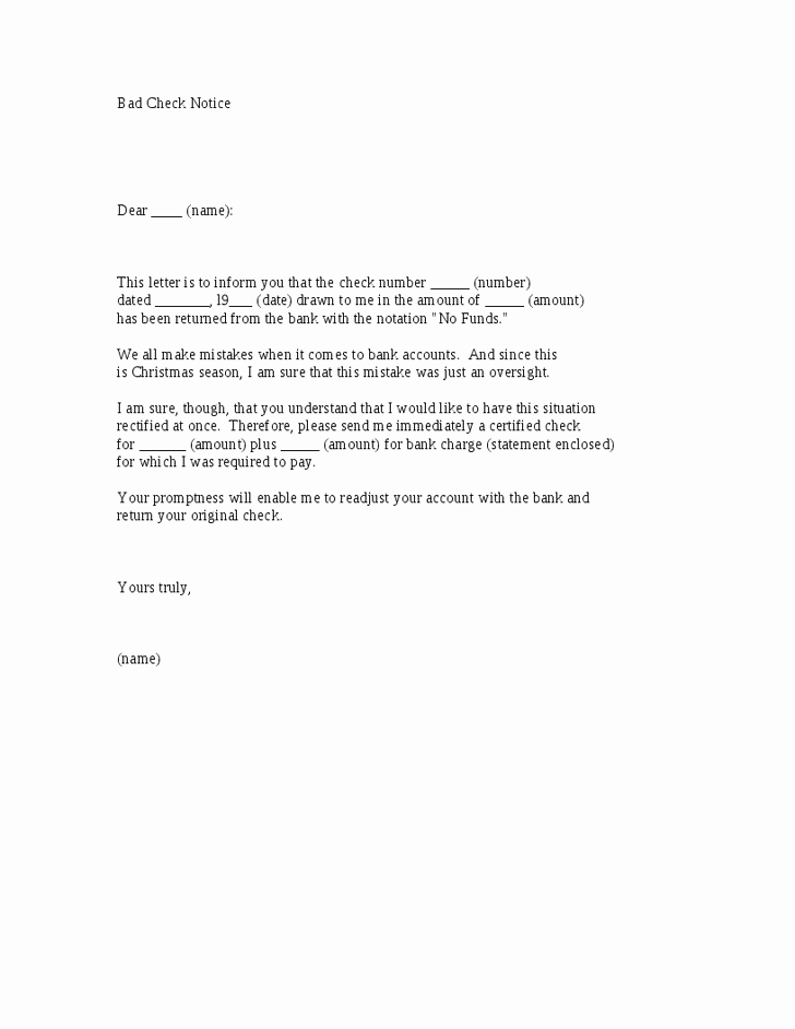 Nsf Letter Template Inspirational Returned Check Letter Template Cover Letter Samples