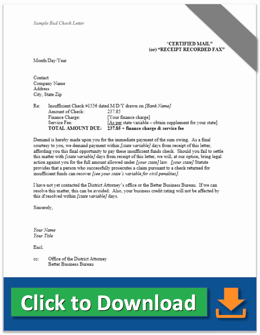 Nsf Letter Template Luxury Collection Letter Samples