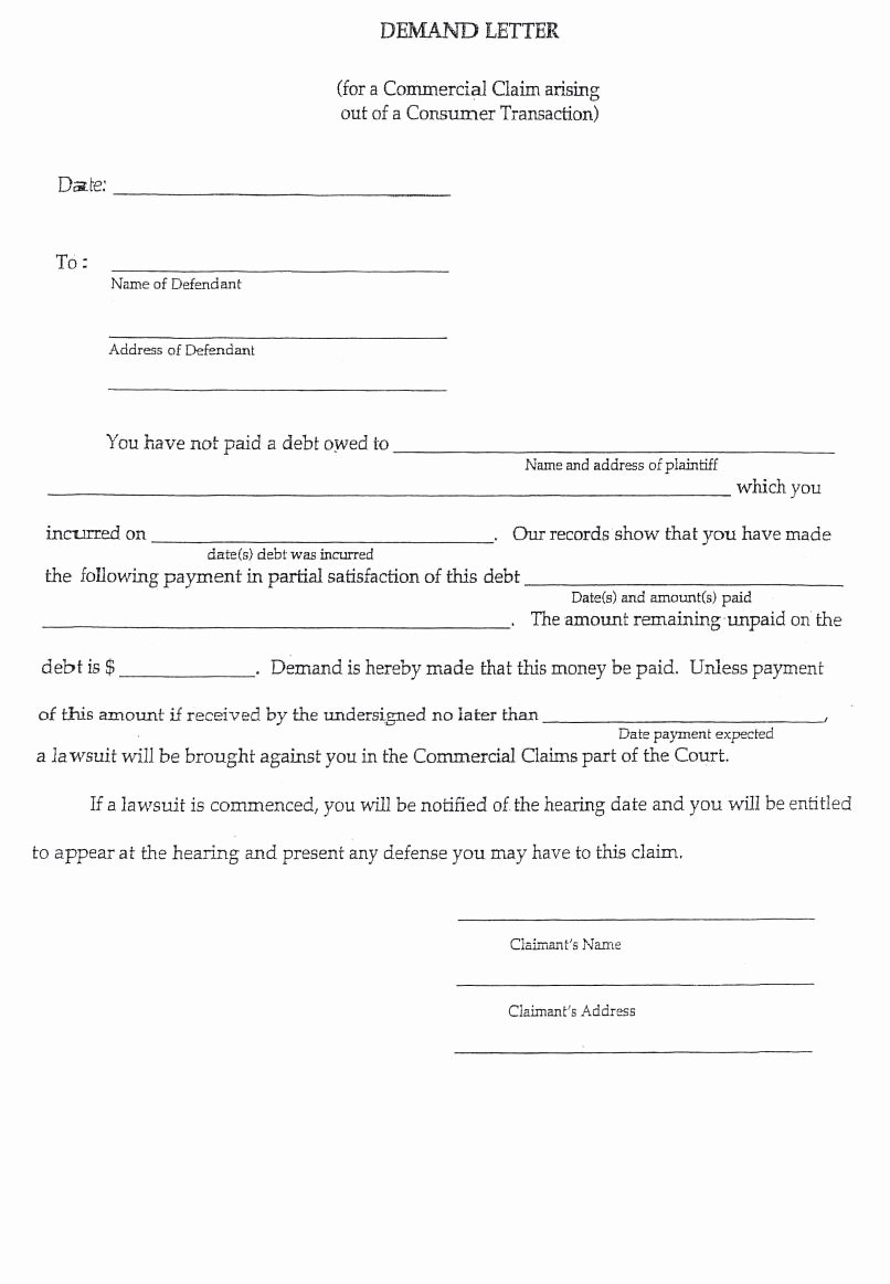 Nsf Letter Template New Small Claims Court Letter Demand Template Gallery