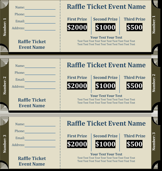 Numbered Raffle Ticket Template Elegant 20 Free Raffle Ticket Templates with Automate Ticket