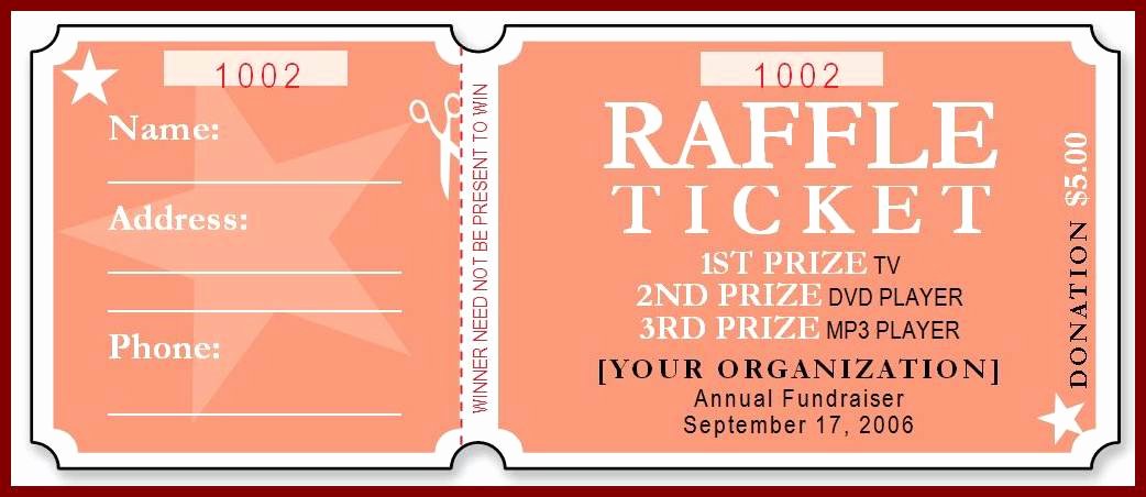 Numbered Raffle Ticket Template Elegant Free Raffle Ticket Template