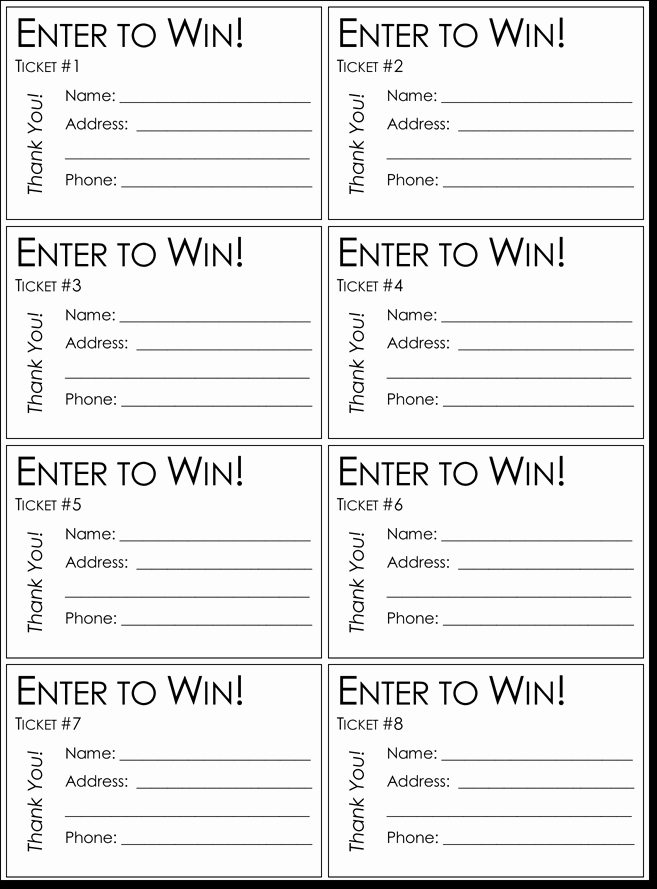 Numbered Raffle Ticket Template Word Inspirational 20 Free Raffle Ticket Templates with Automate Ticket