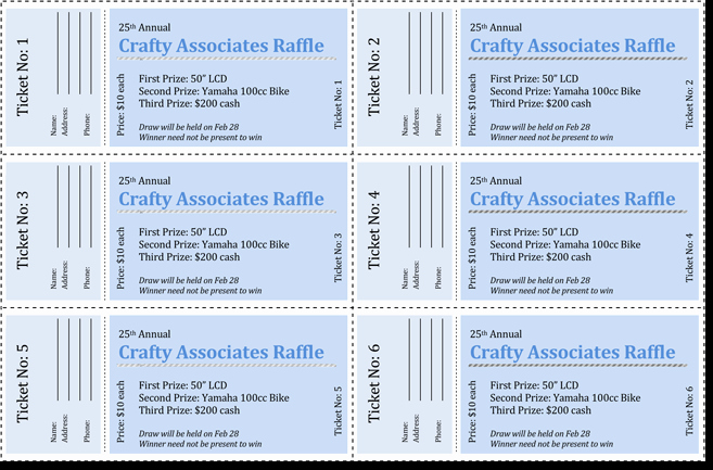 Numbered Raffle Ticket Template Word New 20 Free Raffle Ticket Templates with Automate Ticket