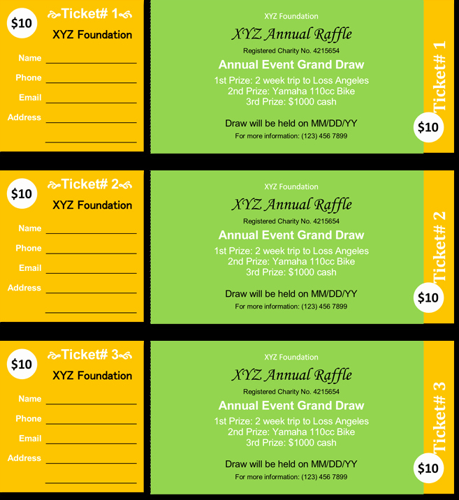 Numbered Raffle Ticket Template Word New 20 Free Raffle Ticket Templates with Automate Ticket