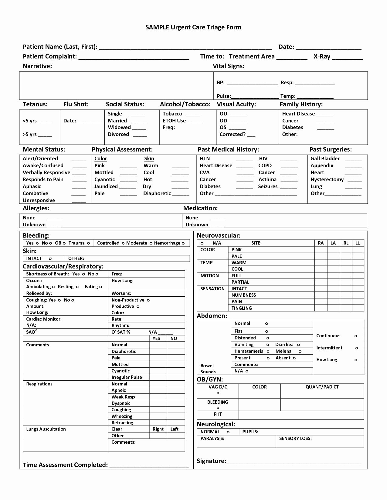 Nursing assessment Documentation Template Inspirational Free Er Triage Templates Invitation Templates