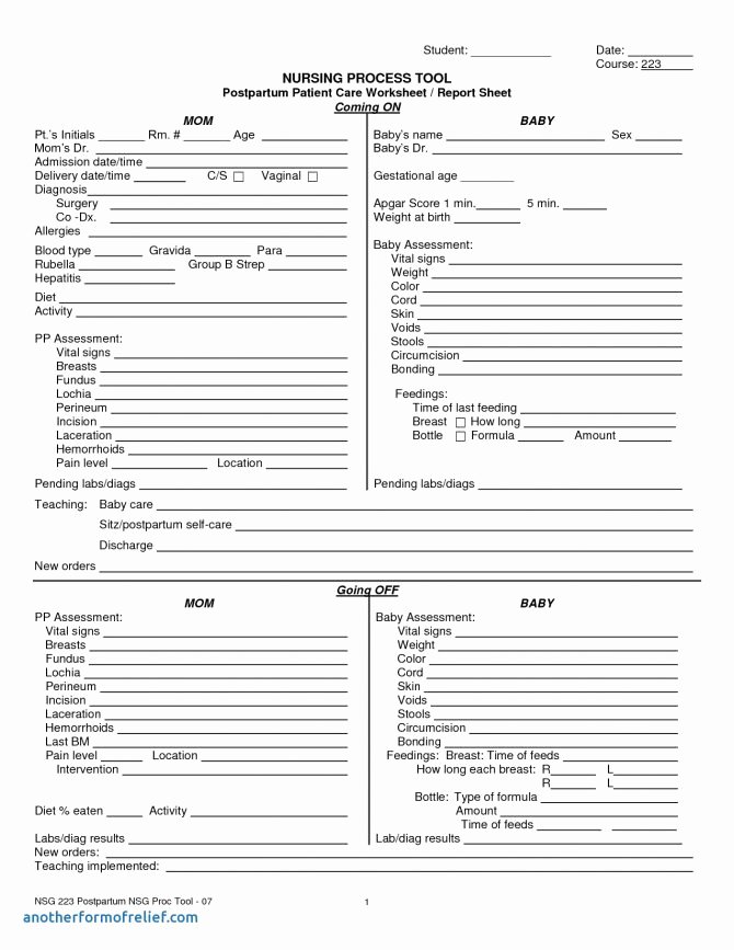 Nursing Bedside Shift Report Template Inspirational Nursing Report Sheet Amazing Idea to Keep organized as