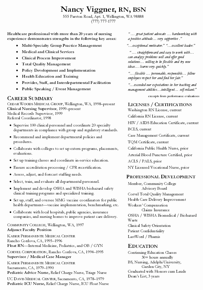 Nursing Clinical Experience Resume Inspirational Sample Resume Nursing Clinical Instructor