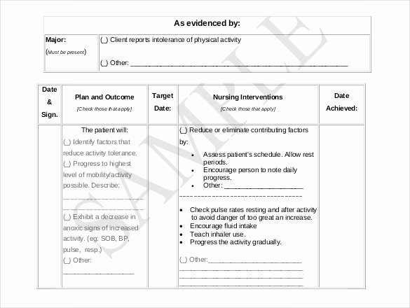 Nursing Education Plan Template Beautiful Nursing Care Plan Templates 20 Free Word Excel Pdf