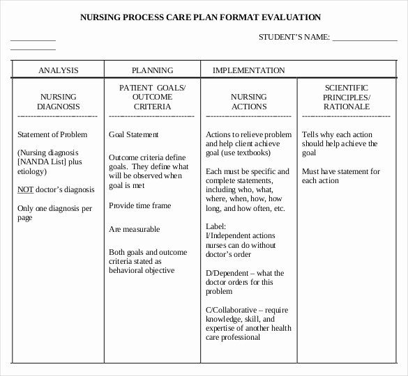 Nursing Education Plan Template Elegant Nursing Care Plan Templates 20 Free Word Excel Pdf