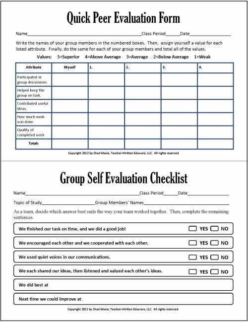 Nursing Peer Evaluation Comments Examples Fresh Group and Peer assessment In Group Work Cooperative