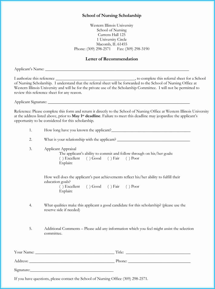 Nursing Peer Review Template New Nursing Reference Re Mendation Letters 9 Samples