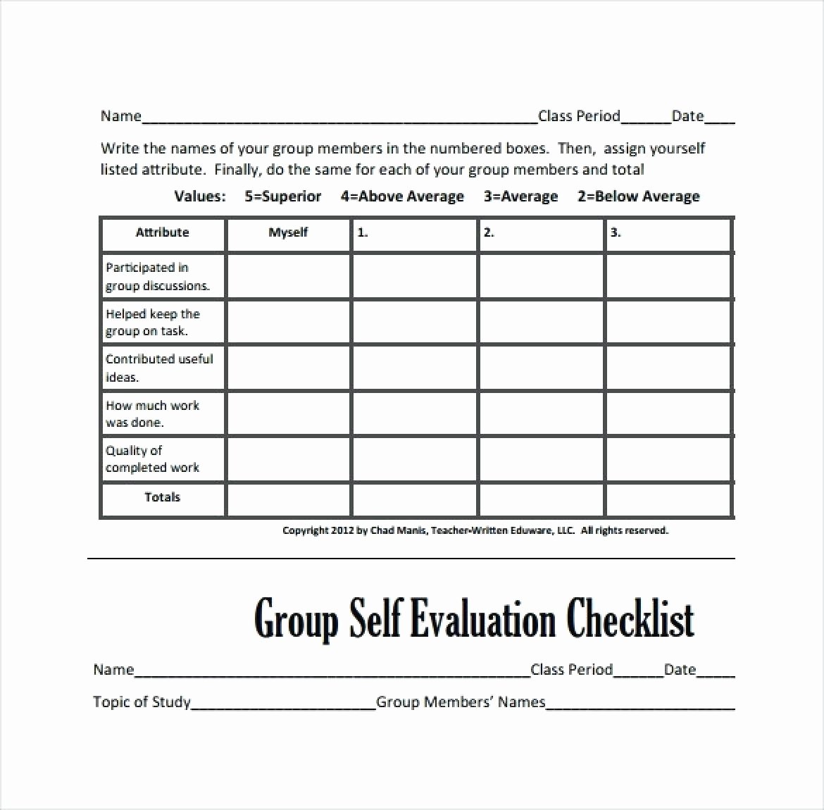 Nursing Peer Review Template New Peer Evaluation form – Courselist