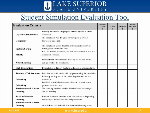 Nursing Student Evaluation Comments Examples Beautiful Using Simulations for Instruction