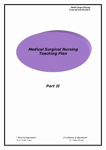 Nursing Teaching Plan Lovely Adult Medical Surgical Nursing ati Testing