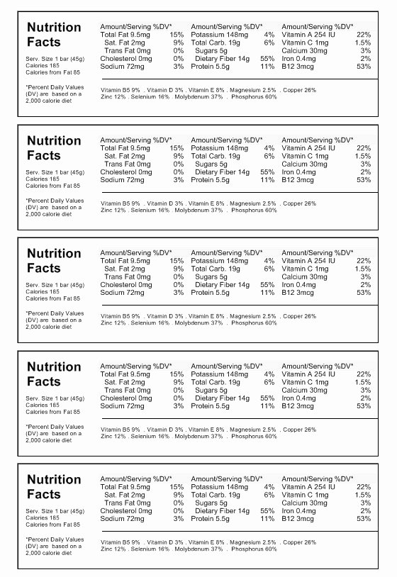 Nutrition Facts Label Template Awesome Nutrition Label Template Download