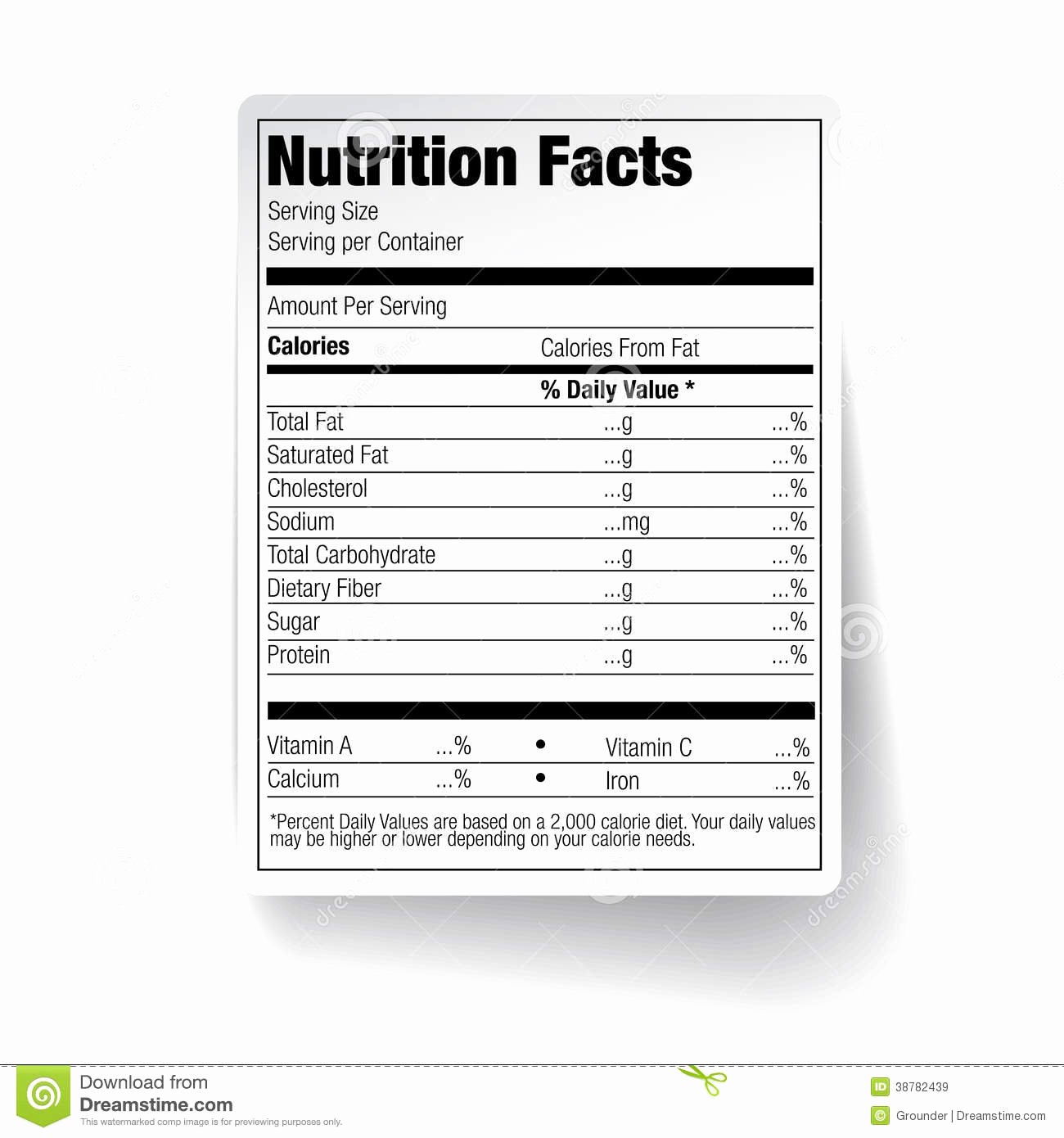 Nutrition Facts Label Template Fresh Label Template Id28