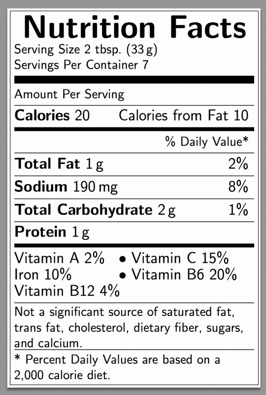 Nutrition Facts Label Template Inspirational Nutrition Label Template Excel