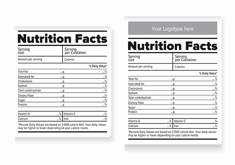 Nutrition Facts Label Template New Nutrition Facts Labels Illustrations On Creative Market