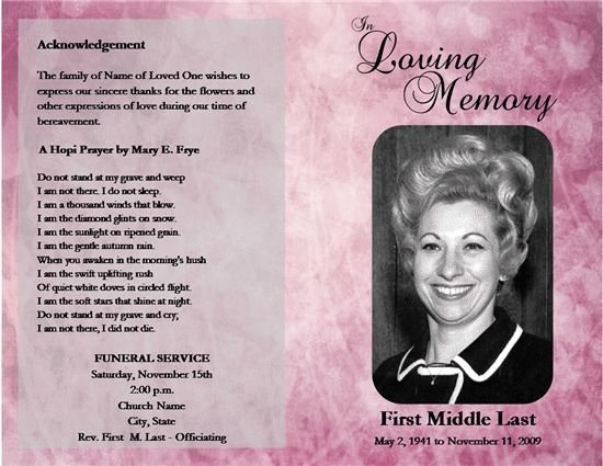 Obituary Templates Free Downloads Lovely 5 Obituary Template and Samples Free Download