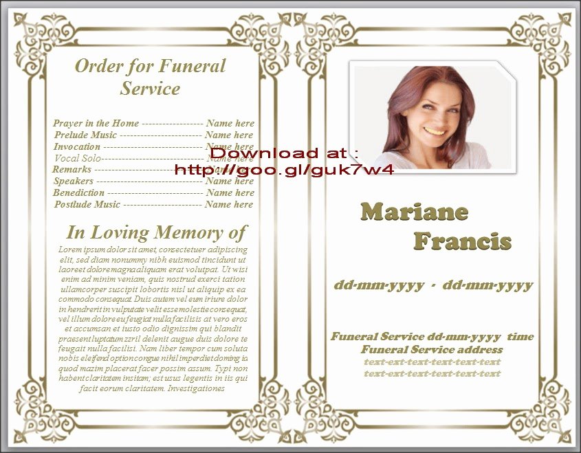 Obituary Templates Free Downloads New Obituary Templates