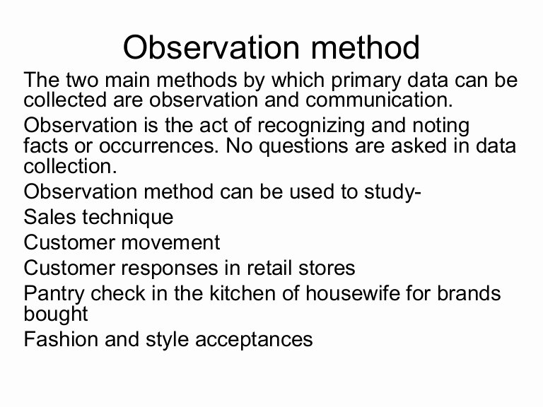 Observational Research Paper Examples Lovely Observation Method