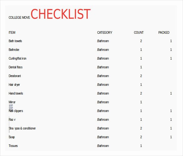 Office Move Checklist Excel New 13 Moving Inventory Templates – Free Sample Example