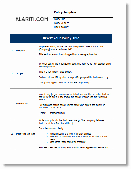 Office Procedures Manual Template Fresh Policy Manual Template 68 Page Ms Word Template Excel