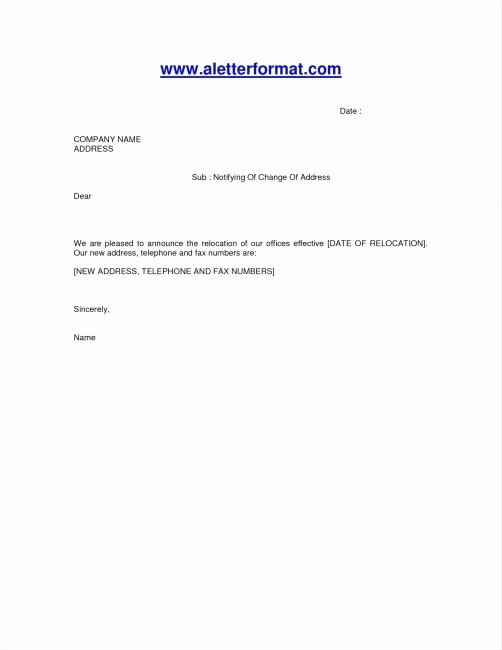 Office Relocation Letter Inspirational Fice Relocation Letter Template