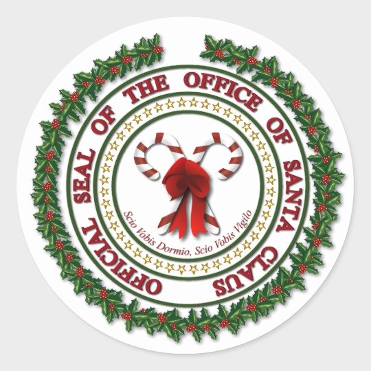Official Seal Template Inspirational Seal Of the Fice Of Santa Claus Stickers
