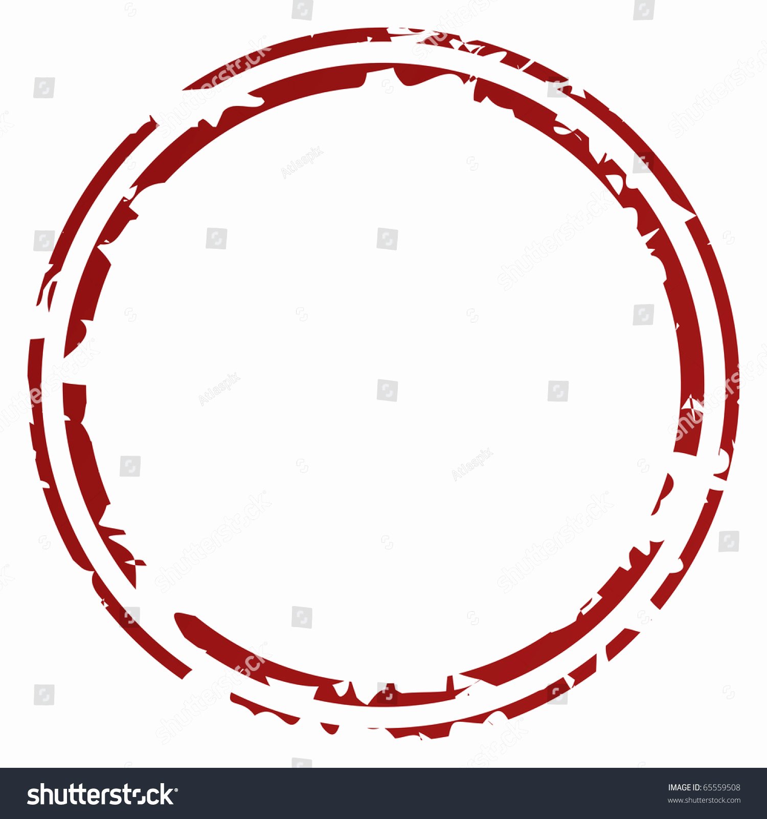 Official Seal Template Lovely Blank Red Business Stamp Seal isolated Stock Illustration