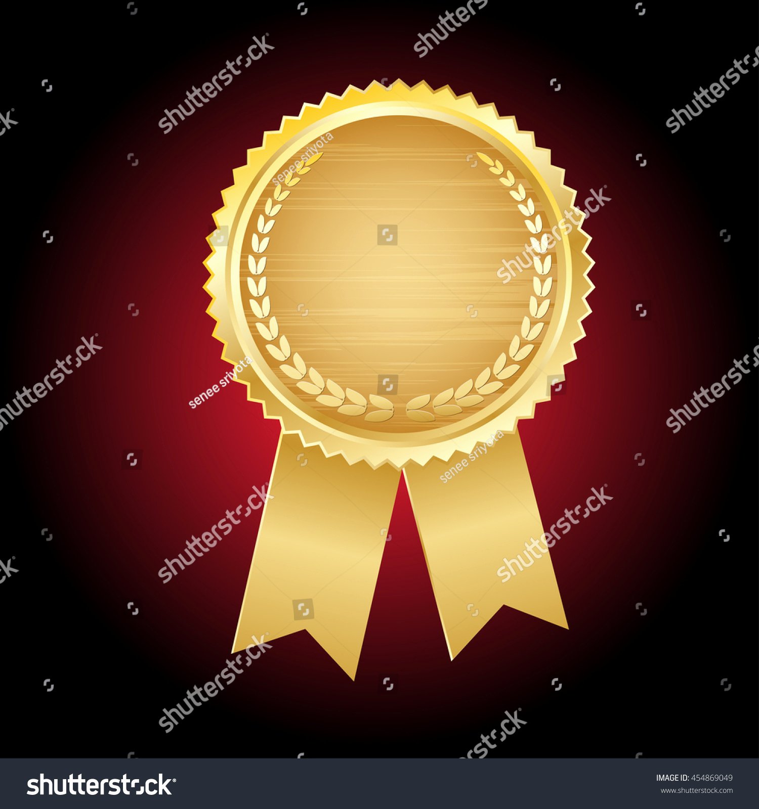 Official Seal Template Luxury Gold Seal Quality Template Label Award Stock Vector