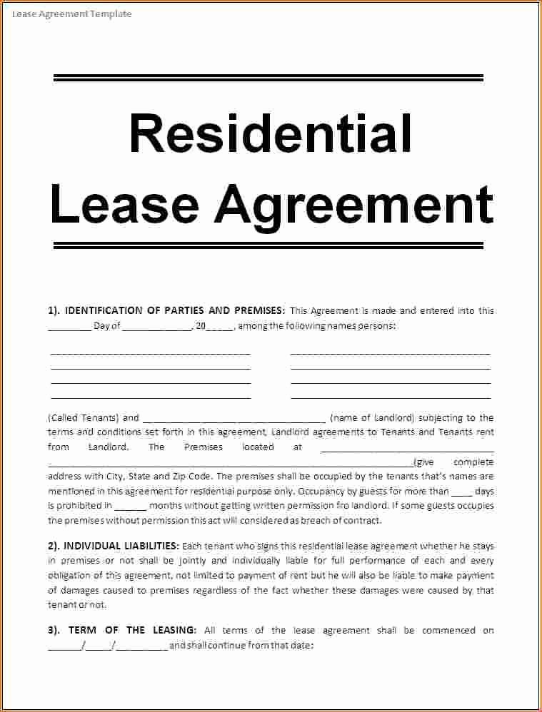 One Page Lease Agreement Inspirational E Page Lease Agreement Basic 5 Free Rental Agreement