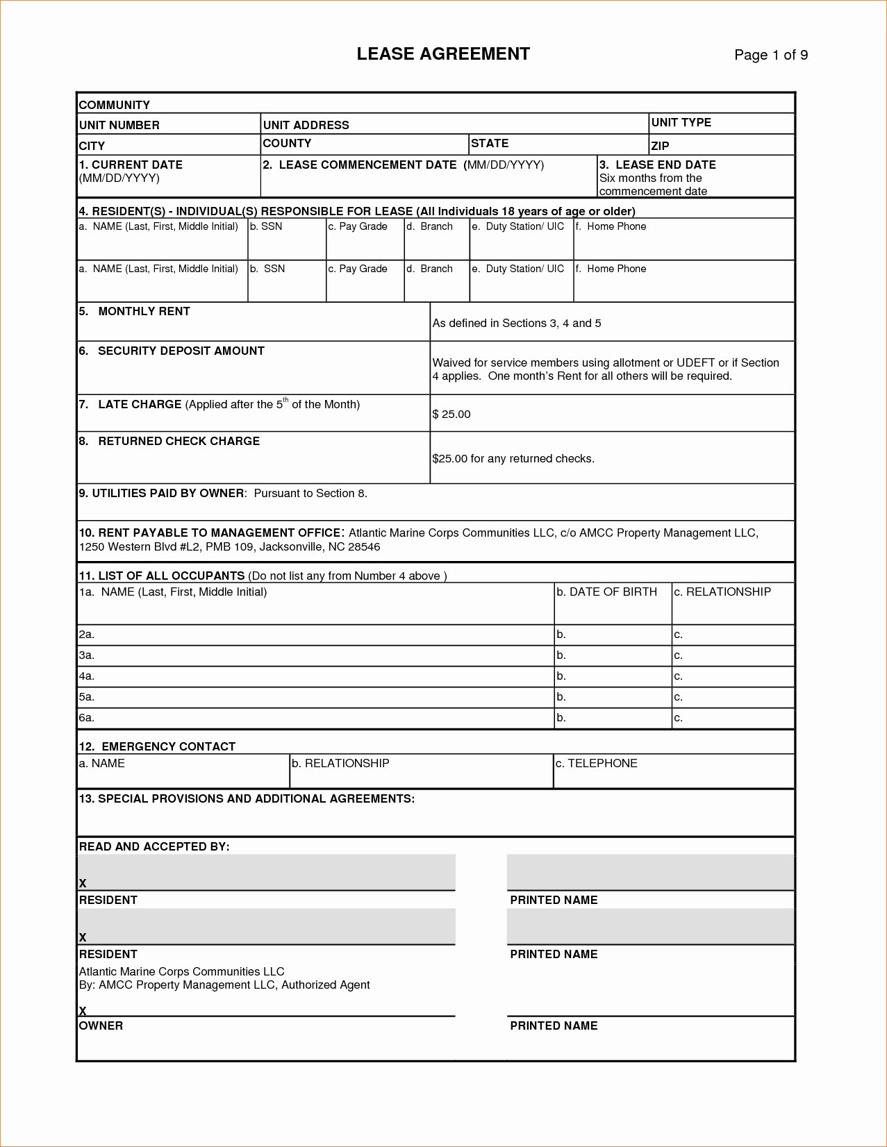 One Page Lease Agreement Lovely 37 New Simple E Page Lease Agreement Qe V
