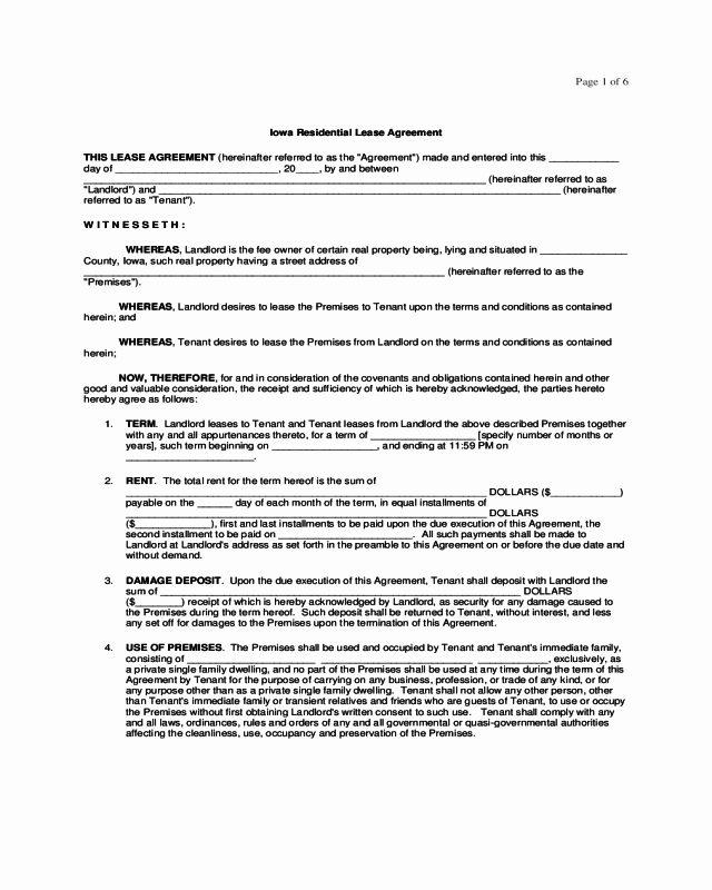 One Page Lease Agreement Luxury 2018 Residential Lease Agreement Fillable Printable Pdf