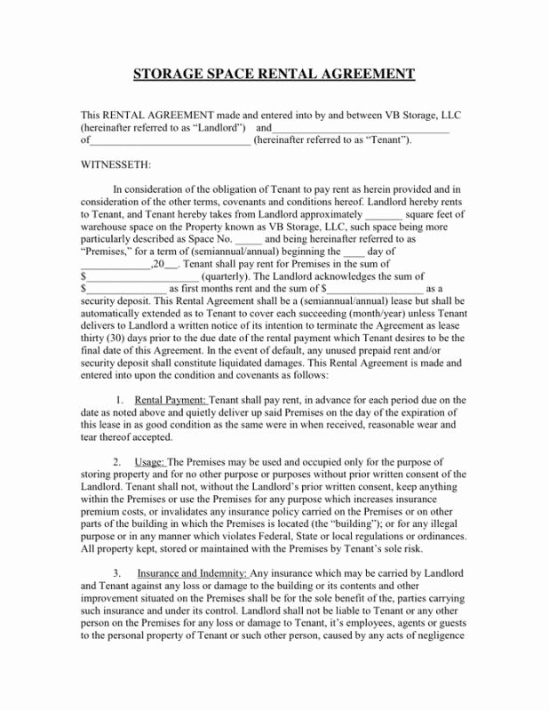 One Page Lease Agreement New 1 Page Rental Agreement