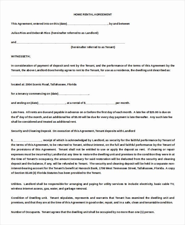One Page Lease Agreement New 25 Simple Rental Agreement Templates Free Word Pdf