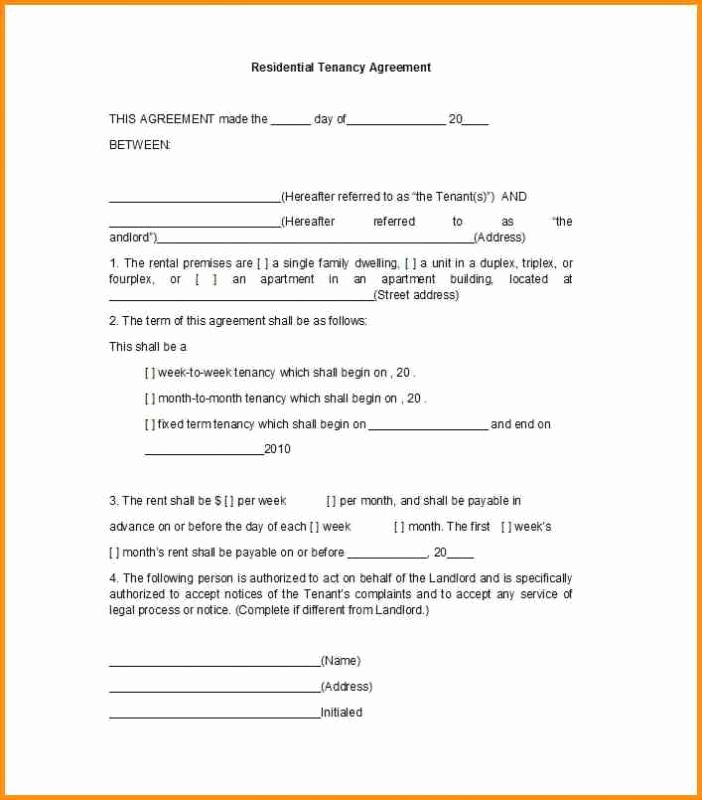 One Page Lease Agreement Unique Simple E Page Lease Agreement