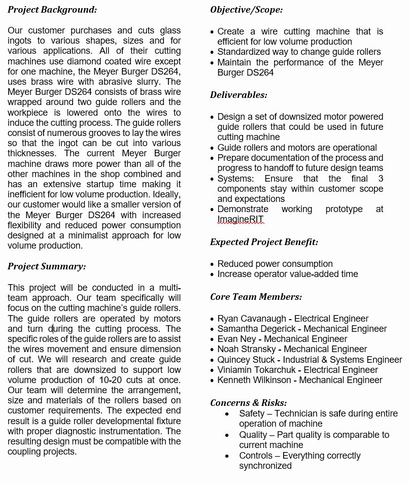 One Page Project Summary Awesome Edge