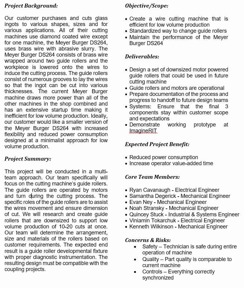 One Page Project Summary Awesome Edge