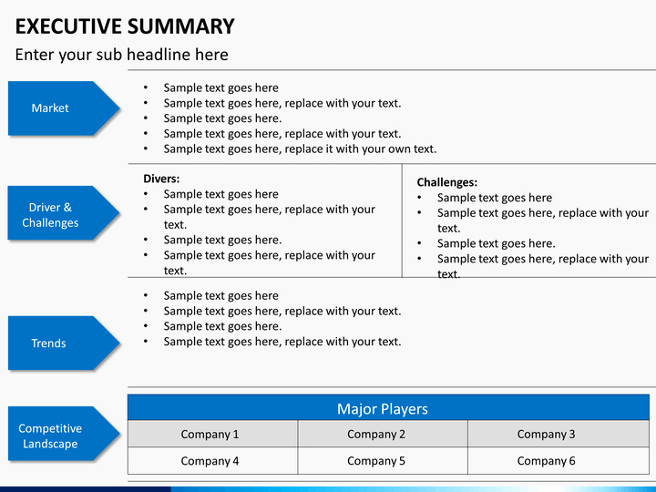 One Page Project Summary Awesome Executive Summary Powerpoint Template